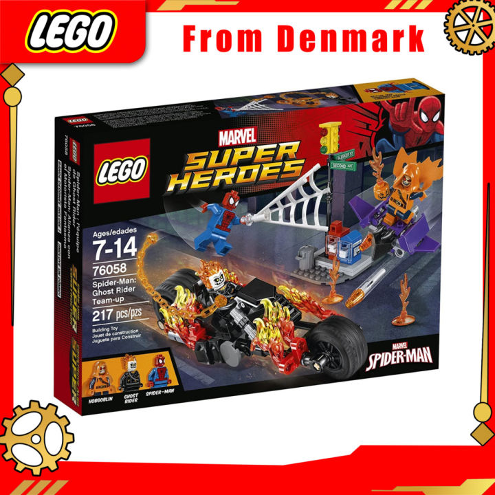 From Denmark】LEGO Marvel Super Heroes Spider-Man: Ghost Rider 76058  Spider-Man toys (217 pieces) guaranteed genuine From Denmark 