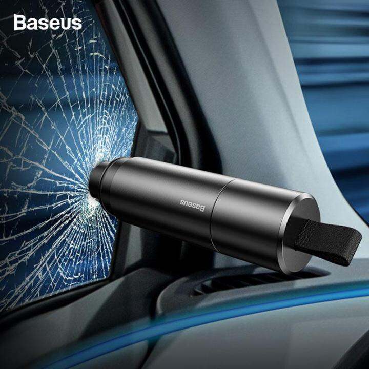 【COD】Baseus Mini Car Safety Hammer Car Window Glass Breaker Auto Seat