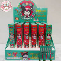 Sanrio Cartoon Gel Pen, Criativo Natal Kuromi Série, Material Escolar, Assinatura Do Escritório 0.5 Reprodusa Do Exame Infantil Preto, 36ชิ้น