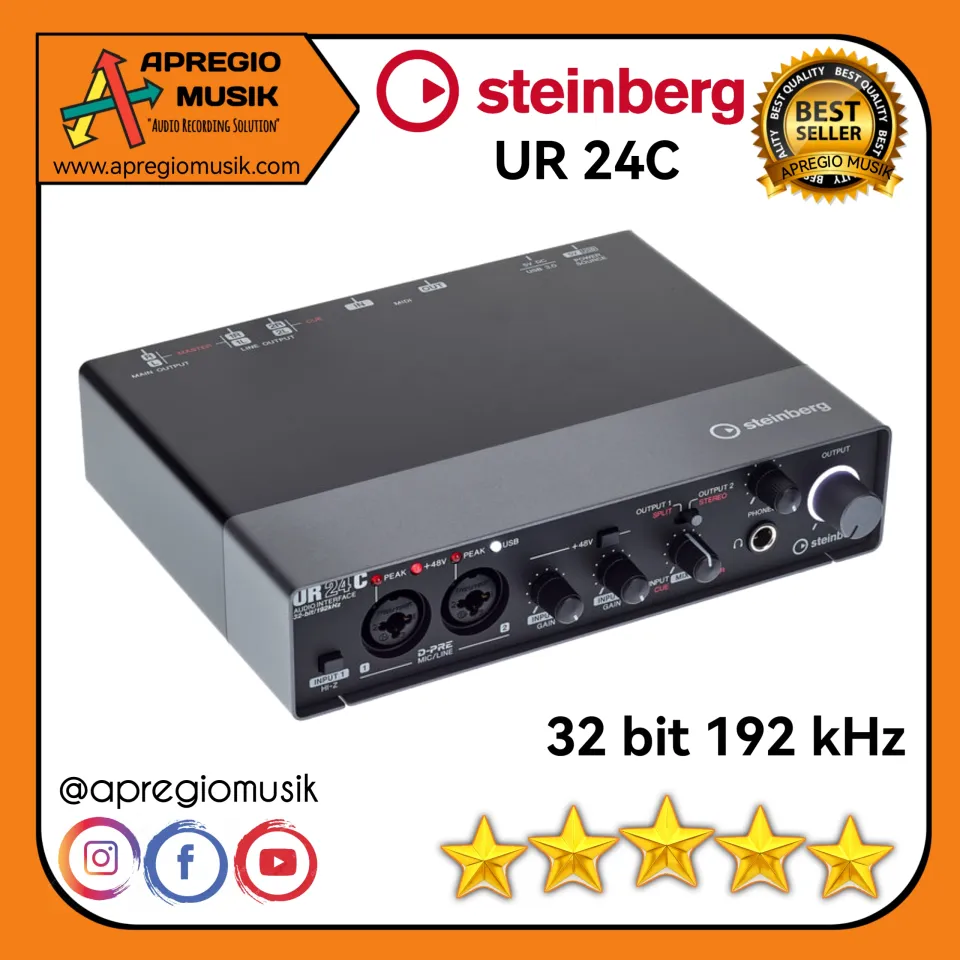 Steinberg UR24C UR 24C UR 24 C USB Audio Interface 32 bit 192 kHz