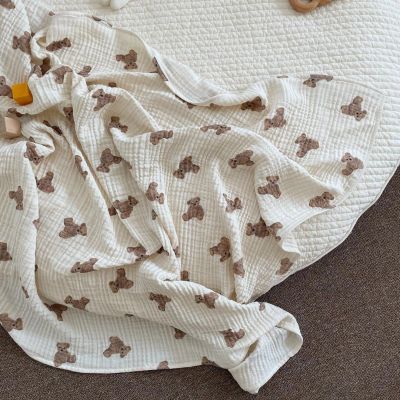 【CW】▪❈  Cotton Gauze Baby Blankets Print Muslin Swaddle Wrap Newborn Infant Boys Sleeping