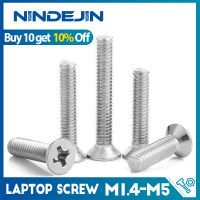 FLAT HEAD CROSS Phillips แล็ปท็อปสกรู M1.2 M1.4 M1.6 M2 M2.5 M3 M4 M5 M6 สแตนเลสสกรูสำหรับคอมพิวเตอร์โน้ตบุ๊ค-WJJEE SHOP
