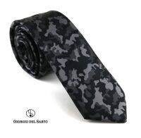 Giorgio Del Sarto Necktie Grey Fabric Texture เนคไทสีเทามีเท็กเจอร์