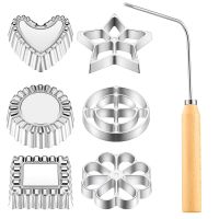 Aluminum Swedish Rosette Iron Maker Waffle Alloy Frying Snack Mold Funnel Cookie Bake Mold Bunuelos Mold with Handle Baking Tool Bread Cake  Cookie Ac