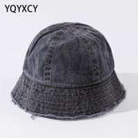 YQYXCY Bucket Hat Women Washed Denim Cloth Spring Summer Hats For Women Casual Outdoor Suncreen Sun Hat Female 2021 New Gorro