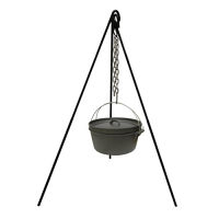 Stansport Cast Iron Camping Tripod for Outdoor Campfire Cooking