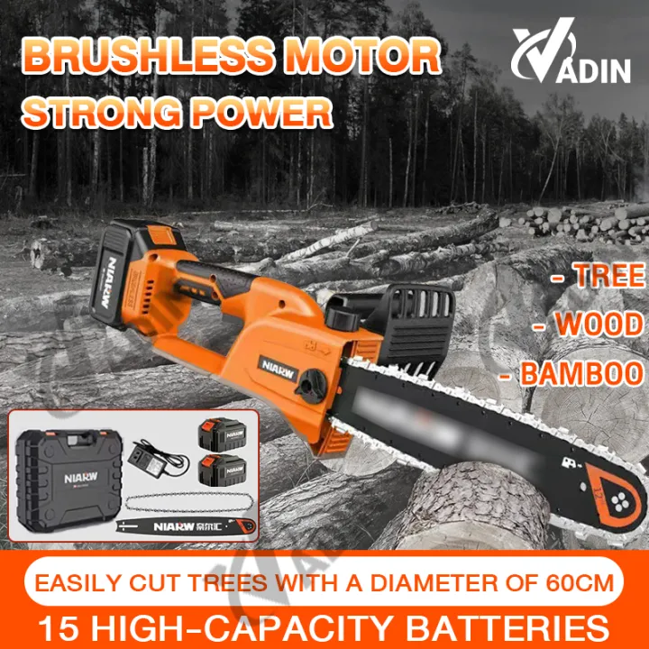 12 inch Cordless Electric Chainsaw portable Rechargeable handheld ...