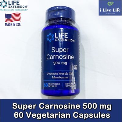 คาร์โนซีน Super Carnosine 500 mg 60 Vegetarian Capsules - Life Extension