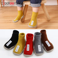 Balleenshiny Infant Floor Socks with Rubber Soles Indoor Outdoor Kids Shoes Slippers Anti Slip Knitted Slippers Socks Sokken