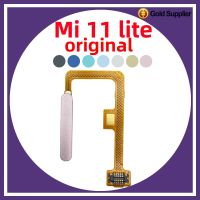 ต้นฉบับสําหรับ Xiaomi Mi 11 Lite 5g ลายนิ้วมือ เซนเซอร์ Home Return Key Menu ปุ่มเปิด / ปิด Flex Ribbon Cable สีดําชมพูฟ้า