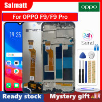 Salmatt ต้นฉบับ6.3นิ้วจอ LCD สำหรับ F9 OPPO ดิจิไทเซอร์สัมผัสหน้าจอ LCD พร้อมชุดกรอบสำหรับ OPPO F9 Pro CPH1823 CPH1881หน้าจอ LCD CPH1825