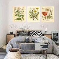 [COD] and grass three-piece hanging painting bohemia decorative cloth printing background flower