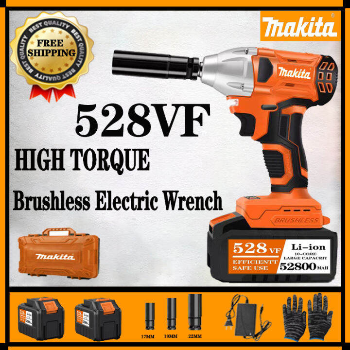 528VF 6.0AH lithiumion battery Cordless impact wrench with 2 batteries