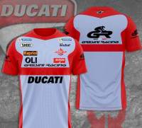 (ALL IN STOCK XZX)    2023 New 3D Print Motorcycle MOTO Racing DUCATI Fans Sportswear Mens Round Neck Breathable Short Sleeve 03   (FREE NAME PERSONALIZED)