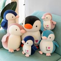 [HOT ZHLSWKCXKLKWHG 543] Kawaii Penguin Plush ของเล่นน่ารัก Squishmallowing หมอน Peluche ตุ๊กตาสัตว์ Plushie ตุ๊กตาของเล่นเด็กตกแต่งห้องหมอนนุ่ม Drop