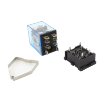 10A general purpose relay LY2NJ with LED lamp 8 pins dpdt relais 12v 24v 110v 220v with pcb relay socket Electrical Circuitry Parts