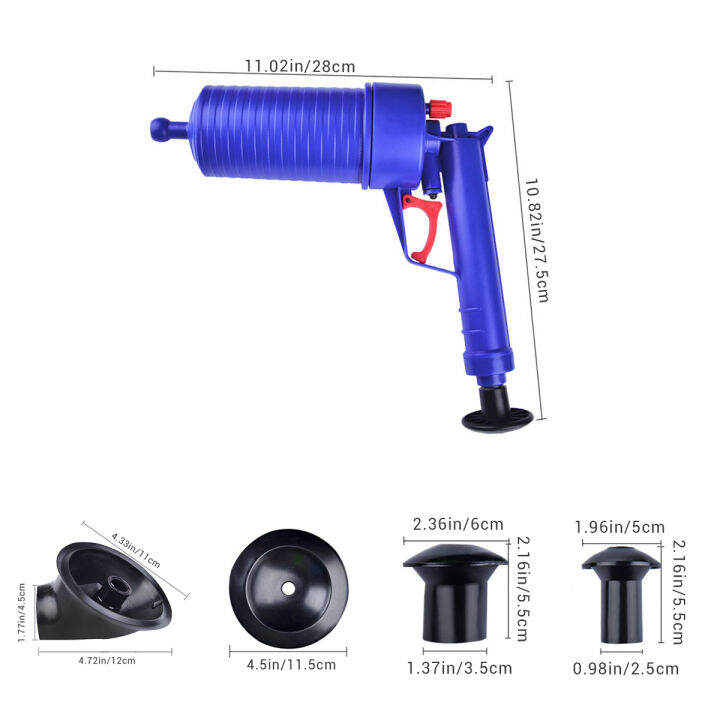 Air Pressure Drain Pump Pipe Dredge Tools Air Power Drain Blaster High