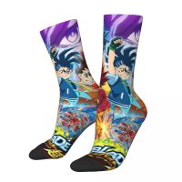 Harajuku Beyblade Burst Anime Basketball Socks Polyester Crew Socks for Unisex Non-slip Socks Tights