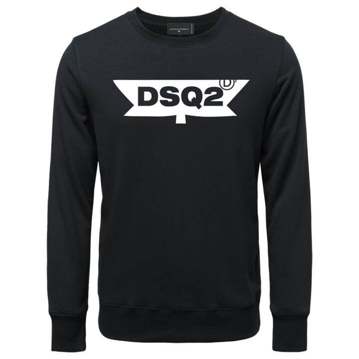 dsq2ยี่ห้อบุรุษเสื้อบุรุษสตรีแฟชั่นสบายๆ-dsq-พิมพ์แขนยาวคู่เสื้อกันหนาวหมวกถนนฮิปฮอปผ้าฝ้ายเสื้อกันหนาวเสื้อสวมหัว