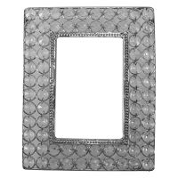 Table Top Crystal Photo Frame Metal Photo Storage Display Home Living Room Bedroom Wedding Gift Decorated,4X6Inch,Silver