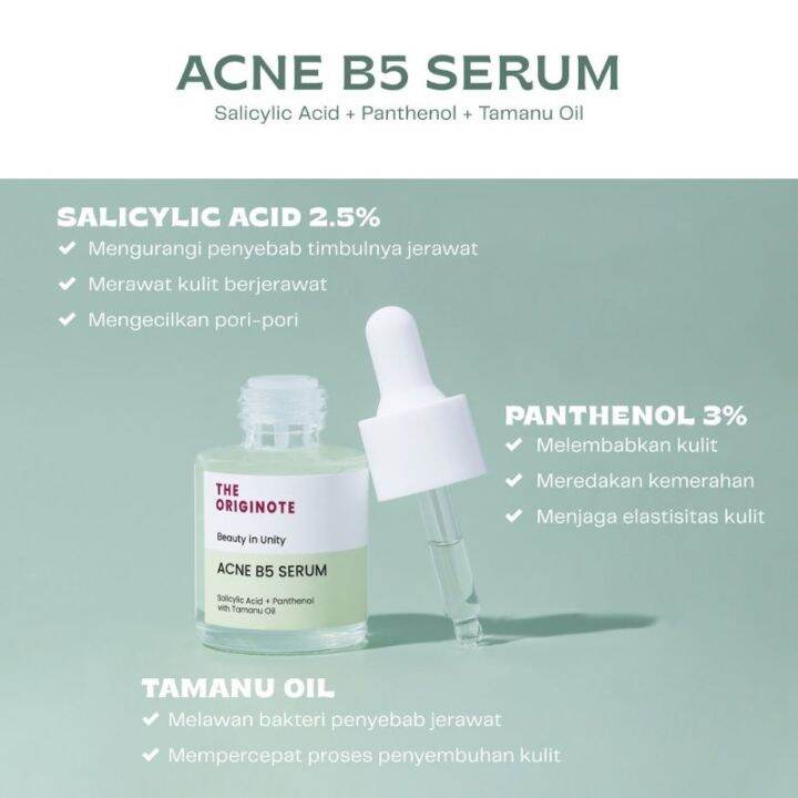 READYSTOK The Originote Acne B5 Serum 20ml - Serum Anti Acne Anti ...