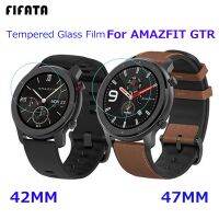 ❇㍿♛ FIFATA 2 sztuk pełnoekranowa folia ochronna ze szkła hartowanego dla Xiaomi Huami Amazfit GTR 47MM 42MM inteligentny zegarek bransoletka akcesoria