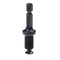 One Piece Black 1/4 Steel Hex Shank Adapter to 3/8 quot; 24UNF Male Thread Screw for Drill Bit Chuck High Quality