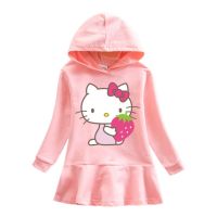 [??พร้อมส่งจากร้านไทย] Hello kitty ชุดเดรสคิตตี้ หรือเสื้อคิตตี้ เสื้อตัวยาว เด็กผู้หญิง สวยๆค่ะ (สีชมพู) ผ้าดีมากค่ะ