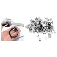 “：{+ 100Pcs Hair Clip Base Mental DIY Craft Silver Buckle For Ruer Band Findings Girl Hair Tool Women Girl