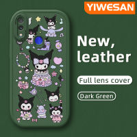 YIWESAN เคสสำหรับ Xiaomi Redmi Note 7โน๊ต7S Note 7 Pro Note 8 8T Note 8 Pro เคสการ์ตูนรูปเค้กสีม่วงน่ารักๆเคสหนังนิ่มดีไซน์ใหม่ป้องกันกล้องกันกระแทกมีสีกันกระแทก