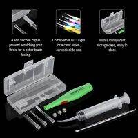 New LED Light Earpick Tonsil Stone Remover Kit Irrigation Syringe with Storage Box