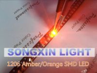 【♘COD Free Cas♘】 Vzhengsha 1000Pcs สีส้ม/Amber 1206 Smd Smt แอลอีดีซุปเปอร์สว่างโคมไฟคุณภาพสูง600-610nm 200-300mcd 2.0-2.6V Smd 1206 Led ไดโอด