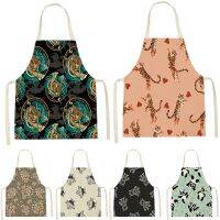 Animal Pattern Floral Print Sleeveless Apron ChildrenS Cleaning Home MenS And WomenS Anti-Fouling Apron Kitchen Waist Bib