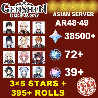 【BUY ONE TAKE ONE】Genshin Impact id【BUY ONE TAKE ONE】 Limited 5 ☆+2×standard 5 ☆+34500Primogems+37Intertwined Fate+64Acquaint Fate 360roll AR45-48 Battlefield Heroes Theme Series Blind Box KLEE VENTI GANYU KEQING QIQI Action Figures Toys XMAS Gift