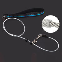 Stainless steel Slip Dog lead Metal dog leash Anti-bite slip Leash Big Dog slip Leash Wire Rope Large Dog lead Reflective handle