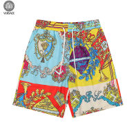 ♥(ภาพจริง)♥2022ใหม่ Versace∮ Men S Beach Shorts ชุดว่ายน้ำกางเกงขาสั้นแฟชั่นฤดูร้อน Full-Body Luxury Pattern พิมพ์ผ้าฝ้าย100% สบายระบายอากาศกีฬากางเกงขาสั้นสบายๆ