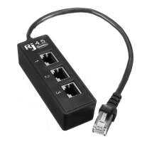 สายเชื่อมต่อ hub switch RJ45 Male to 3 RJ45 Female Port Network