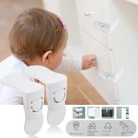 ☼▨ 1/2/4pcs Baby Safety Drawer Lock Anti-Pinching Hand Cabinet Drawer Locks Plastic White Safety Buckle Children Kids Protection