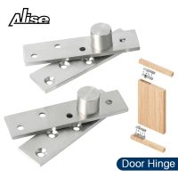 Alise 2 Pcs Stainless Steel Pivot Door Hinge Heavy Duty for Wood 360 Degree Offset-Axes Rotation Hidden Door Brushed Nickel