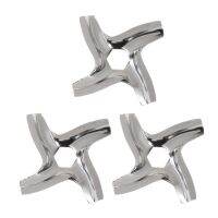 【YF】 3PCS Stainless Steel Metal Meat Grinder Parts 4 Blade Hexagon Mincer