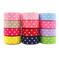 10 yards 7/8 (22mm) polka dots printed grosgrain ribbons DIY hairbow ribbon YM15113029 Gift Wrapping  Bags