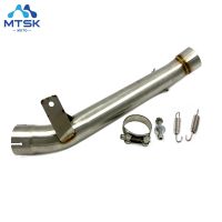 Motorbike Exhaust Muffler Engine Middle Link Slip On Round Pipe For Kawasaki ZX10R ZX 10R 2011 2012 2013 2014 2015 2016 2017