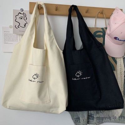 【hot sale】▽ C16 New Canvas Bag Female Student Large Capacity Shoulder Bag Handbag