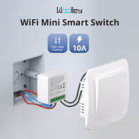 WOOLLEY 10A Mini WiFi สวิทช์ Neutral Wire eWelink สมาร์ทสวิทช์ไฟ APP ควบคุมเสียง DIY สมาร์ทโมดูลสำหรับ smart Home