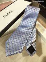 ขาย Gucciの Tie สำหรับ Men 100% Jacquard ผ้าไหม Handmade ประณีตแฟชั่น Elegance สง่างาม WHT100031พ่อปัจจุบันสามีของขวัญ