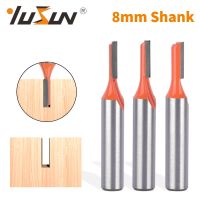 YUSUN 8MM Shank ตรงบิตเราเตอร์บิตเครื่องตัดมิลลิ่งสําหรับงานไม้สําหรับไม้ Bit Face Mill เครื่องตัดคาร์ไบด์ End Mill