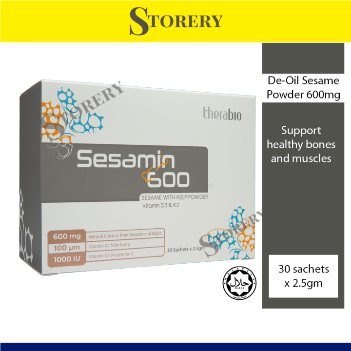 Therabio Sesamin 600 De Oil Sesame Powder 100 Natural Plant Based