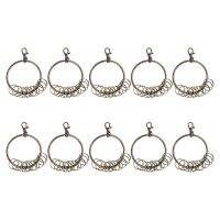10X Bronze Tone Carabiner Prisoner Keyring 10 Loops Key Chain Ring 7.6cm