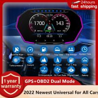 【YF】 Multi Functions GPS OBD2 HUD Gauge Digital Speedometer On-board Computer Head Up Display Driving Turbo Speed Alarm for All Cars