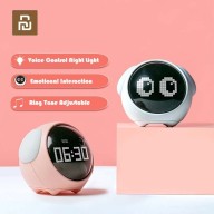 Youpin Cute Expression Pixel Alarm Clock Multi Function Digital Clock Led Voice Controlled Light Bedside Clock Home Best Gift for Kids From Ecological Chain System thumbnail